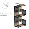 Hastings Home 4-Tier 8 Cube Style Bookcase, Oak 168229SLJ